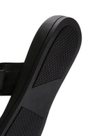 Women's Black Buckle Leather Slippers | Derimod Women's Black Buckle Leather Slippers | Derimod