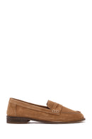 Kadın Taba Süet Deri Maskülen Loafer | Derimod Kadın Taba Süet Deri Maskülen Loafer | Derimod