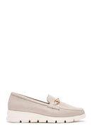Kadın Krem Deri Comfort Loafer | Derimod Kadın Krem Deri Comfort Loafer | Derimod