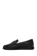 Women's Black Buckle Detailed Leather Comfort Loafer | Derimod Women's Black Buckle Detailed Leather Comfort Loafer | Derimod