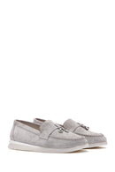 Kadın Gri Süet Deri Comfort Loafer | Derimod Kadın Gri Süet Deri Comfort Loafer | Derimod