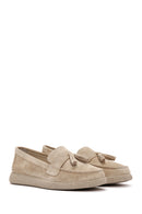 Kadın Bej Süet Deri Comfort Loafer | Derimod Kadın Bej Süet Deri Comfort Loafer | Derimod