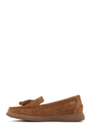 Kadın Taba Süet Deri Comfort Loafer | Derimod Kadın Taba Süet Deri Comfort Loafer | Derimod