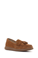 Kadın Taba Süet Deri Comfort Loafer | Derimod Kadın Taba Süet Deri Comfort Loafer | Derimod