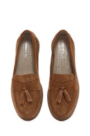 Kadın Taba Süet Deri Comfort Loafer | Derimod Kadın Taba Süet Deri Comfort Loafer | Derimod