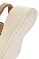 Women's Brown Thick Soled Suede Leather Sandals | Derimod Women's Brown Thick Soled Suede Leather Sandals | Derimod