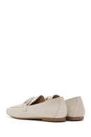 Women's Cream Leather Masculine Loafer | Derimod Women's Cream Leather Masculine Loafer | Derimod