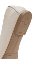 Women's Cream Leather Masculine Loafer | Derimod Women's Cream Leather Masculine Loafer | Derimod