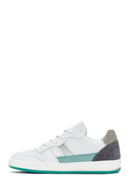 Women's White Lace-Up Leather Sneaker | Derimod Women's White Lace-Up Leather Sneaker | Derimod