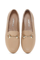 Kadın Bej Deri Maskülen Loafer | Derimod Kadın Bej Deri Maskülen Loafer | Derimod