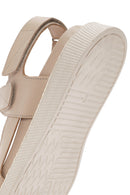 Women's Beige Strappy Leather Comfort Sandals | Derimod Women's Beige Strappy Leather Comfort Sandals | Derimod