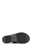 Women's Black Thick Soled Leather Comfort Slippers | Derimod Women's Black Thick Soled Leather Comfort Slippers | Derimod