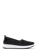 Kadın Siyah Kalın Tabanlı Deri Comfort Loafer | Derimod Kadın Siyah Kalın Tabanlı Deri Comfort Loafer | Derimod