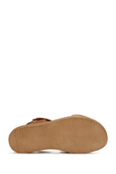 Women's Tan Strap Suede Leather Sandals | Derimod Women's Tan Strap Suede Leather Sandals | Derimod