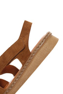 Women's Tan Strap Suede Leather Sandals | Derimod Women's Tan Strap Suede Leather Sandals | Derimod