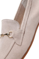 Kadın Bej Süet Deri Maskülen Loafer | Derimod Kadın Bej Süet Deri Maskülen Loafer | Derimod