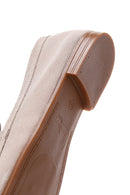 Kadın Bej Süet Deri Maskülen Loafer | Derimod Kadın Bej Süet Deri Maskülen Loafer | Derimod