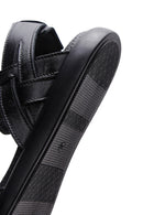 Women's Black Strappy Leather Comfort Sandals | Derimod Women's Black Strappy Leather Comfort Sandals | Derimod