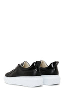 Women's Black Lace-Up Leather Sneaker | Derimod Women's Black Lace-Up Leather Sneaker | Derimod