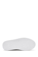 Women's White Lace-up Thick-Sole Leather Sneaker | Derimod Women's White Lace-up Thick-Sole Leather Sneaker | Derimod
