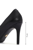Women's Black Thin Heeled Leather Stiletto | Derimod Women's Black Thin Heeled Leather Stiletto | Derimod