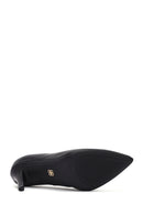 Women's Black Thin Heeled Leather Stiletto | Derimod Women's Black Thin Heeled Leather Stiletto | Derimod