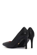 Women's Black Thin Heeled Leather Stiletto | Derimod Women's Black Thin Heeled Leather Stiletto | Derimod