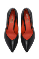 Women's Black Thin Heeled Leather Stiletto | Derimod Women's Black Thin Heeled Leather Stiletto | Derimod