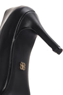 Women's Black Thin Heeled Leather Stiletto | Derimod Women's Black Thin Heeled Leather Stiletto | Derimod