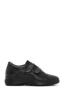 Women's Black Thick Heeled Leather Comfort Shoes | Derimod Women's Black Thick Heeled Leather Comfort Shoes | Derimod