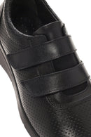Women's Black Thick Heeled Leather Comfort Shoes | Derimod Women's Black Thick Heeled Leather Comfort Shoes | Derimod