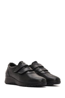 Women's Black Thick Heeled Leather Comfort Shoes | Derimod Women's Black Thick Heeled Leather Comfort Shoes | Derimod