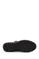 Women's Black Thick Heeled Leather Comfort Shoes | Derimod Women's Black Thick Heeled Leather Comfort Shoes | Derimod