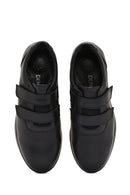 Women's Black Thick Heeled Leather Comfort Shoes | Derimod Women's Black Thick Heeled Leather Comfort Shoes | Derimod