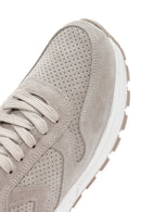 Kadın Bej Bağcıklı Süet Deri Sneaker | Derimod Kadın Bej Bağcıklı Süet Deri Sneaker | Derimod
