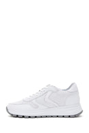 Kadın Beyaz Bağcıklı Deri Sneaker | Derimod Kadın Beyaz Bağcıklı Deri Sneaker | Derimod