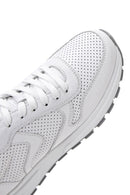 Kadın Beyaz Bağcıklı Deri Sneaker | Derimod Kadın Beyaz Bağcıklı Deri Sneaker | Derimod