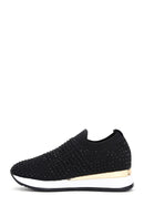 Derimod Zero Women's Black Thick Soled Stone Sneaker | Derimod Derimod Zero Women's Black Thick Soled Stone Sneaker | Derimod