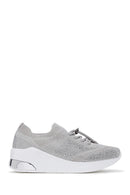 Derimod Zero Women's Gray Lace-Up Thick Soled Stone Sneaker | Derimod Derimod Zero Women's Gray Lace-Up Thick Soled Stone Sneaker | Derimod