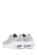Derimod Zero Women's Gray Lace-Up Thick Soled Stone Sneaker | Derimod Derimod Zero Women's Gray Lace-Up Thick Soled Stone Sneaker | Derimod