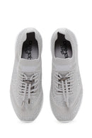 Derimod Zero Women's Gray Lace-Up Thick Soled Stone Sneaker | Derimod Derimod Zero Women's Gray Lace-Up Thick Soled Stone Sneaker | Derimod