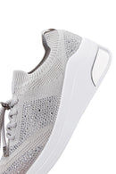 Derimod Zero Women's Gray Lace-Up Thick Soled Stone Sneaker | Derimod Derimod Zero Women's Gray Lace-Up Thick Soled Stone Sneaker | Derimod