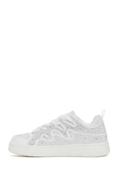 Women's White Stone Sneaker | Derimod Women's White Stone Sneaker | Derimod