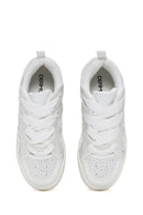 Women's White Stone Sneaker | Derimod Women's White Stone Sneaker | Derimod