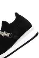 Derimod Zero Women's Black Thick Sole Stone Detailed Sneaker | Derimod Derimod Zero Women's Black Thick Sole Stone Detailed Sneaker | Derimod
