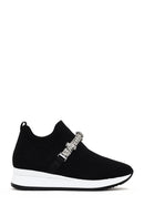 Derimod Zero Women's Black Thick Sole Stone Detailed Sneaker | Derimod Derimod Zero Women's Black Thick Sole Stone Detailed Sneaker | Derimod