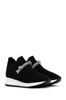 Derimod Zero Women's Black Thick Sole Stone Detailed Sneaker | Derimod Derimod Zero Women's Black Thick Sole Stone Detailed Sneaker | Derimod