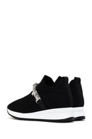Derimod Zero Women's Black Thick Sole Stone Detailed Sneaker | Derimod Derimod Zero Women's Black Thick Sole Stone Detailed Sneaker | Derimod