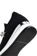 Derimod Zero Women's Black Thick Sole Stone Detailed Sneaker | Derimod Derimod Zero Women's Black Thick Sole Stone Detailed Sneaker | Derimod