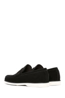 Erkek Siyah Nubuk Deri Casual Loafer | Derimod Erkek Siyah Nubuk Deri Casual Loafer | Derimod